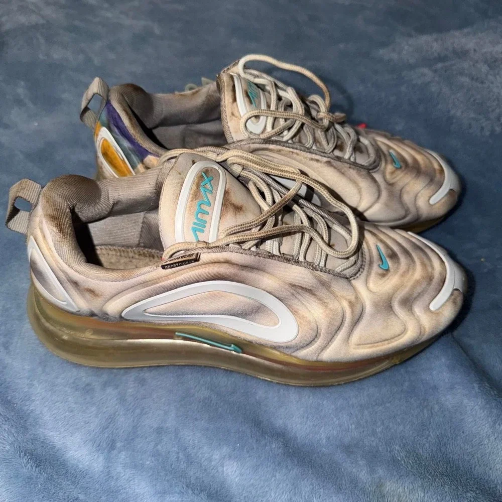 Nike Air Max 720 pride sneakers in multi & gray men size 8 no insoles